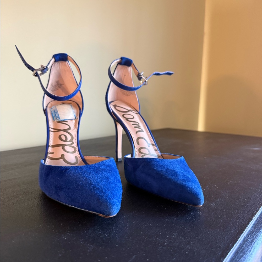 Sam Edelman Women's Royal Blue Suede Heels